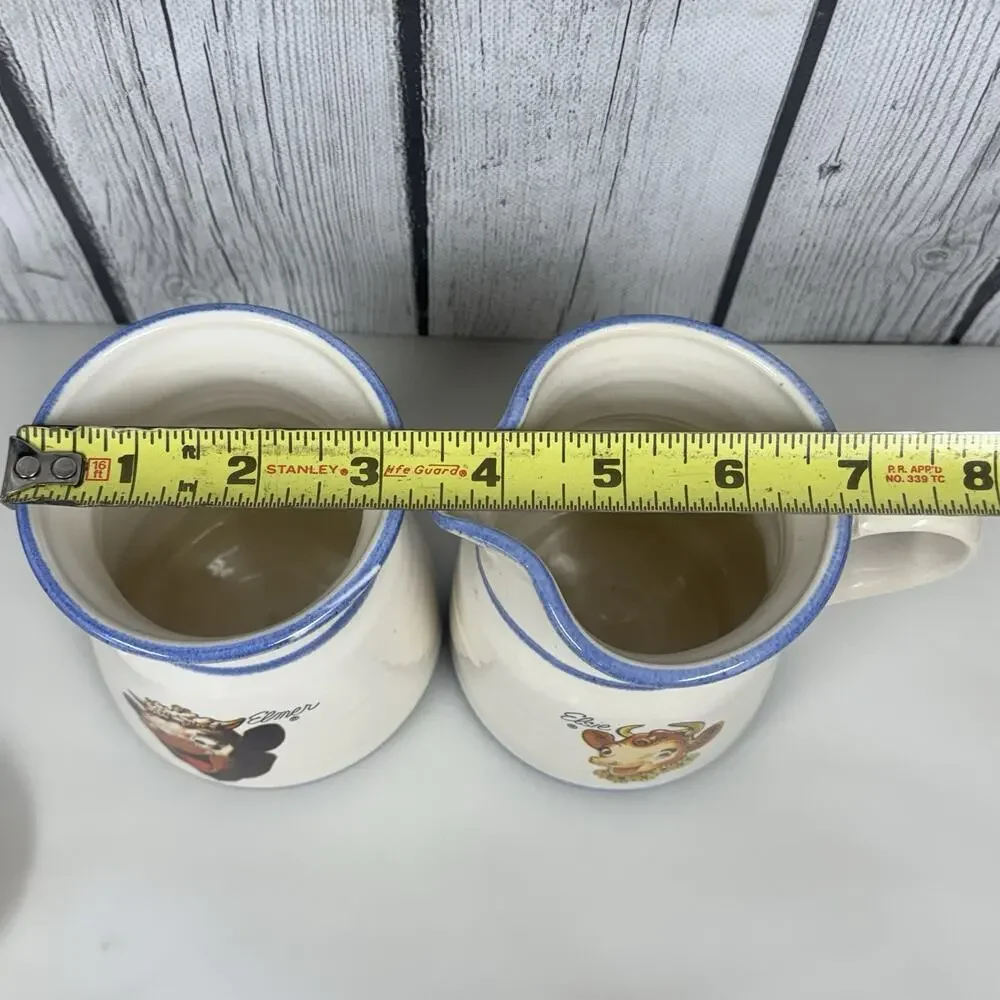 Elsie & Elmer Cream & Sugar Set Ceramic - Unmarked